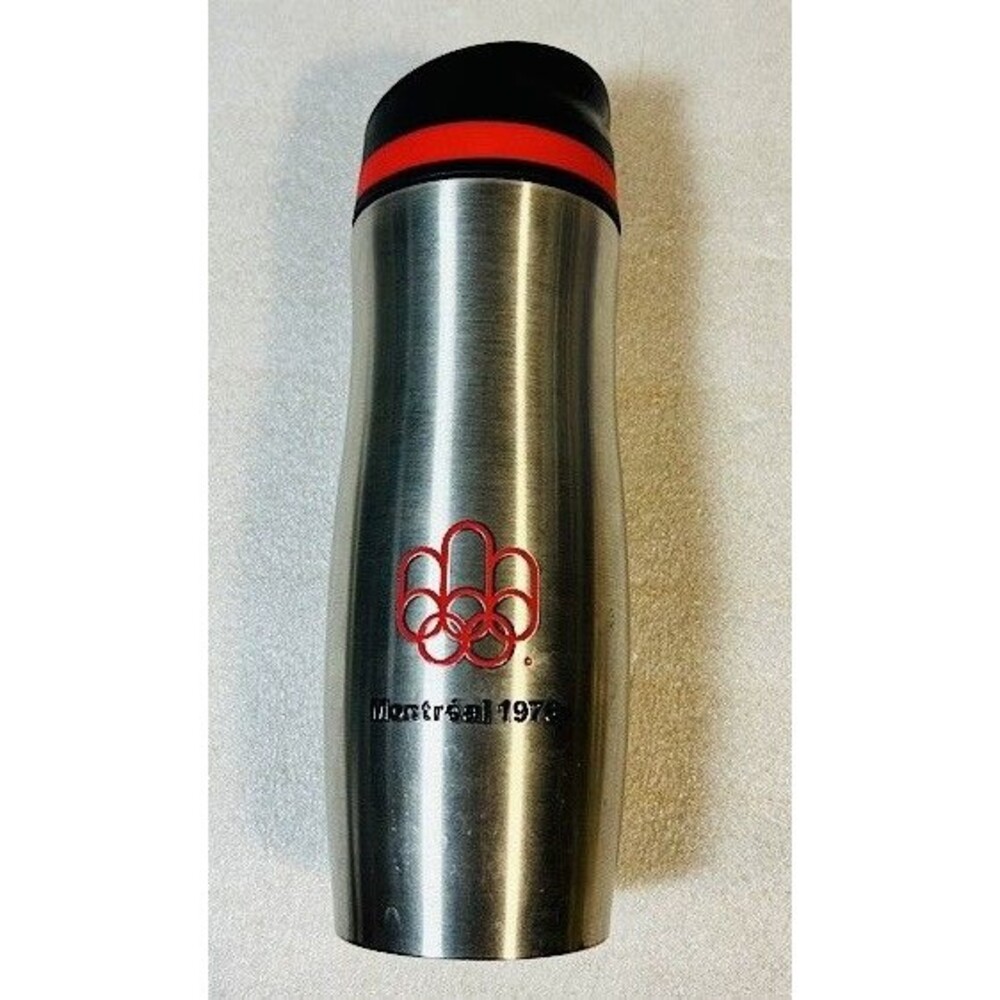 Vintage 1976 Montreal Summer Olympics Souvenir Insulated Steel Tumbler EUC